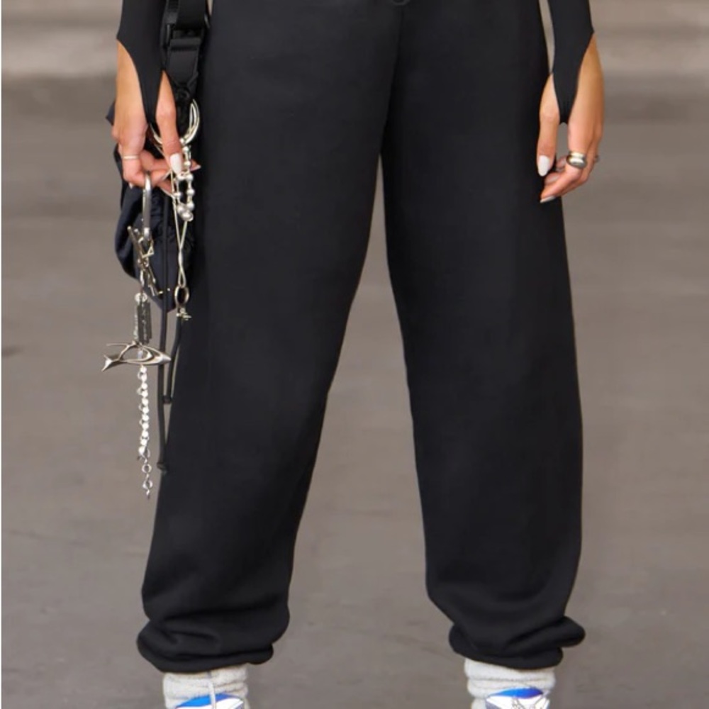 Joah Brown Oversized Jogger Black French Terry Size S/M New Condition